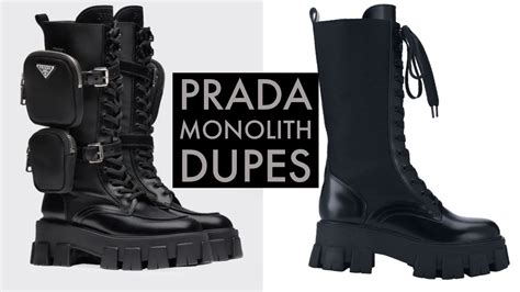 Prada monolith dupe boots